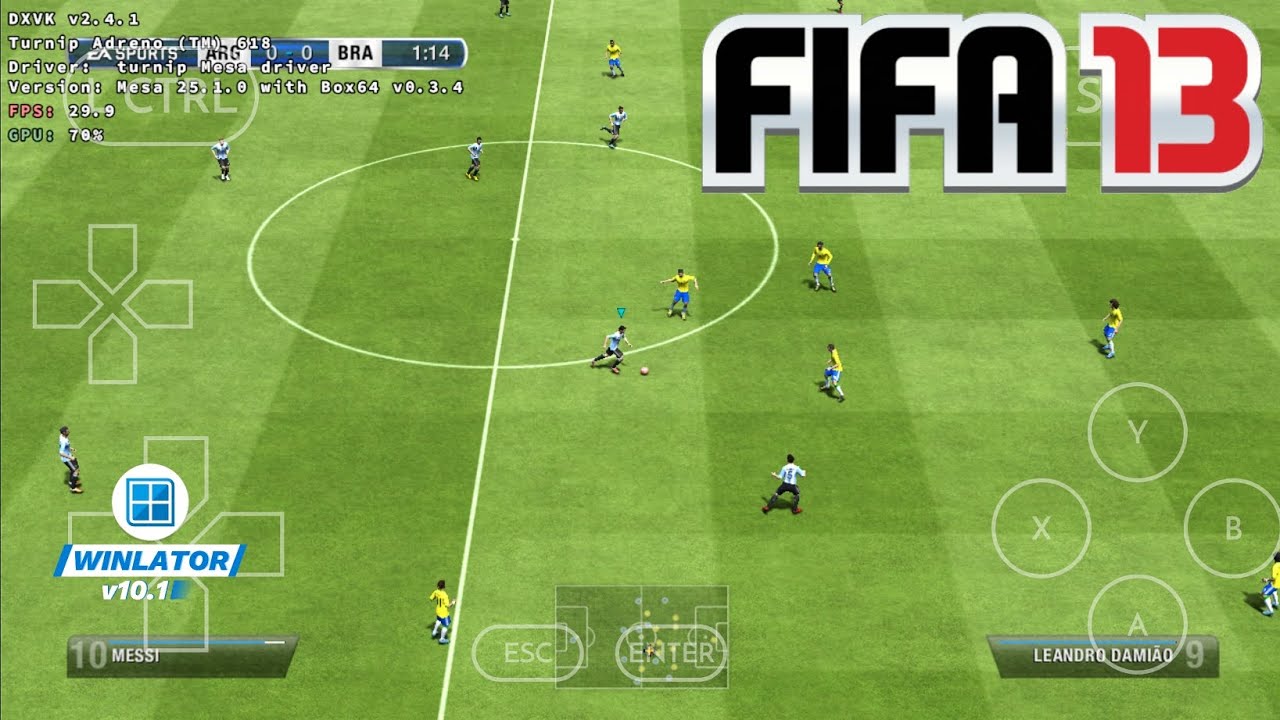 Winlator v10.1 | FIFA 13 | Snapdragon 732g | Android | High Graphics