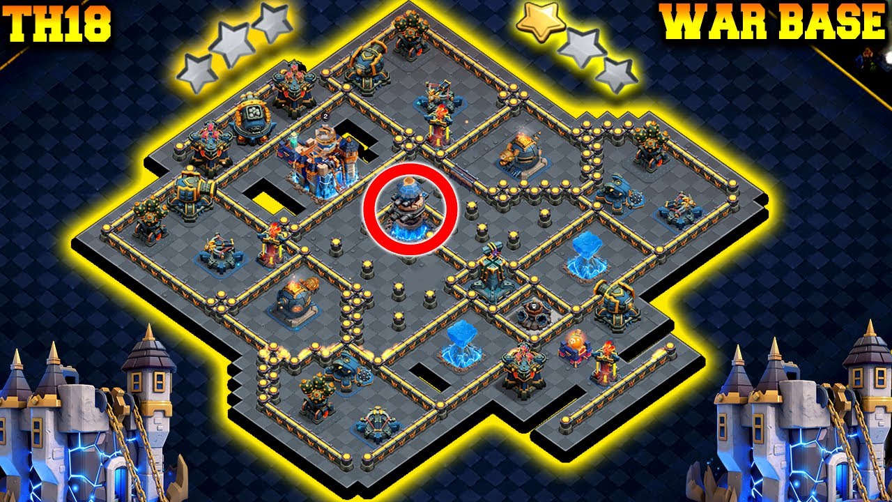 ANTI 3 STAR TH18 WAR BASE WITH LINK | NEW TH18 BEST PUSHING BASE 2025 | CLASH OF CLANS TH18 BASE