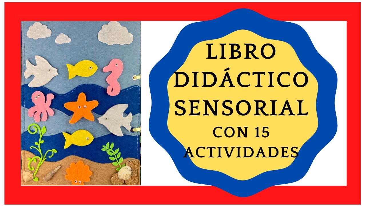 LIBRO DIDÁCTICO/SENSORIAL CON 15 ACTIVIDADES. || MÉTODO MONTESSORI. PARA NIÑOS DE 3 A 5 AÑOS.👧🏻👦🏻