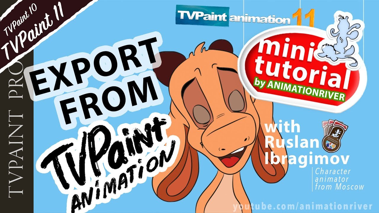 Export from TVPaint animation 11 Pro by ANIMATIONRIVER (экспорт из твпаинт про)