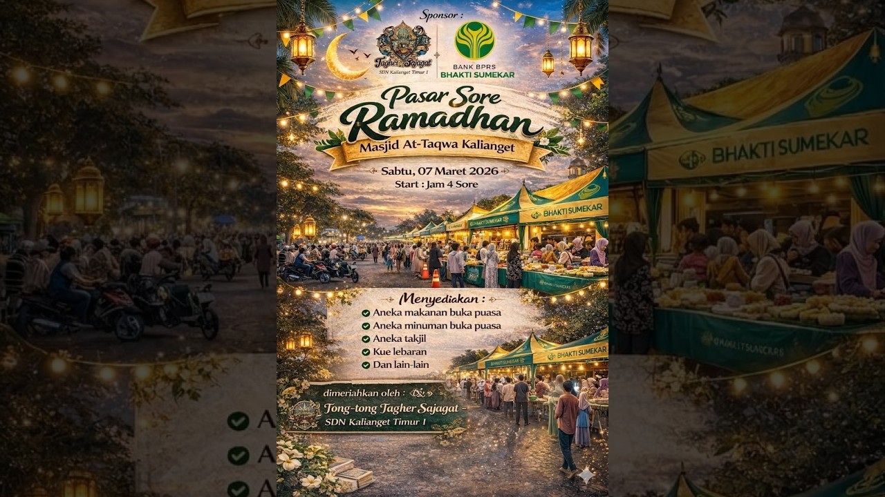Tagher Sajagat - Pasar Sore Ramadhan Masjid At Taqwa Kalianget