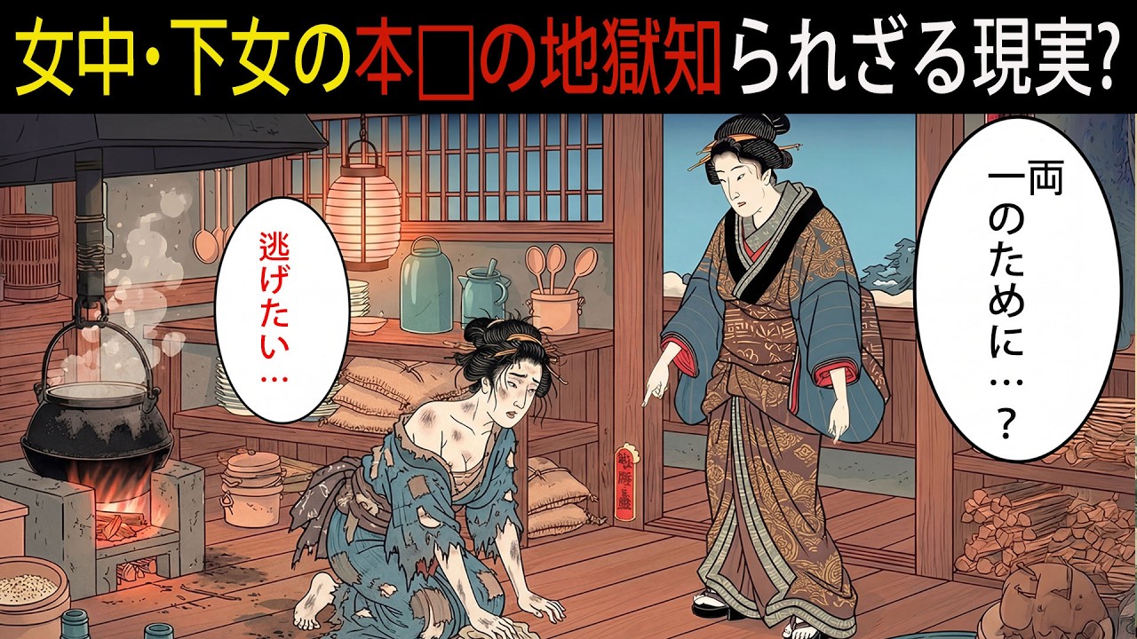 江戸時代の女中・下女の真実｜華やかな江戸の裏側 ｜江戸時代の下女生活
