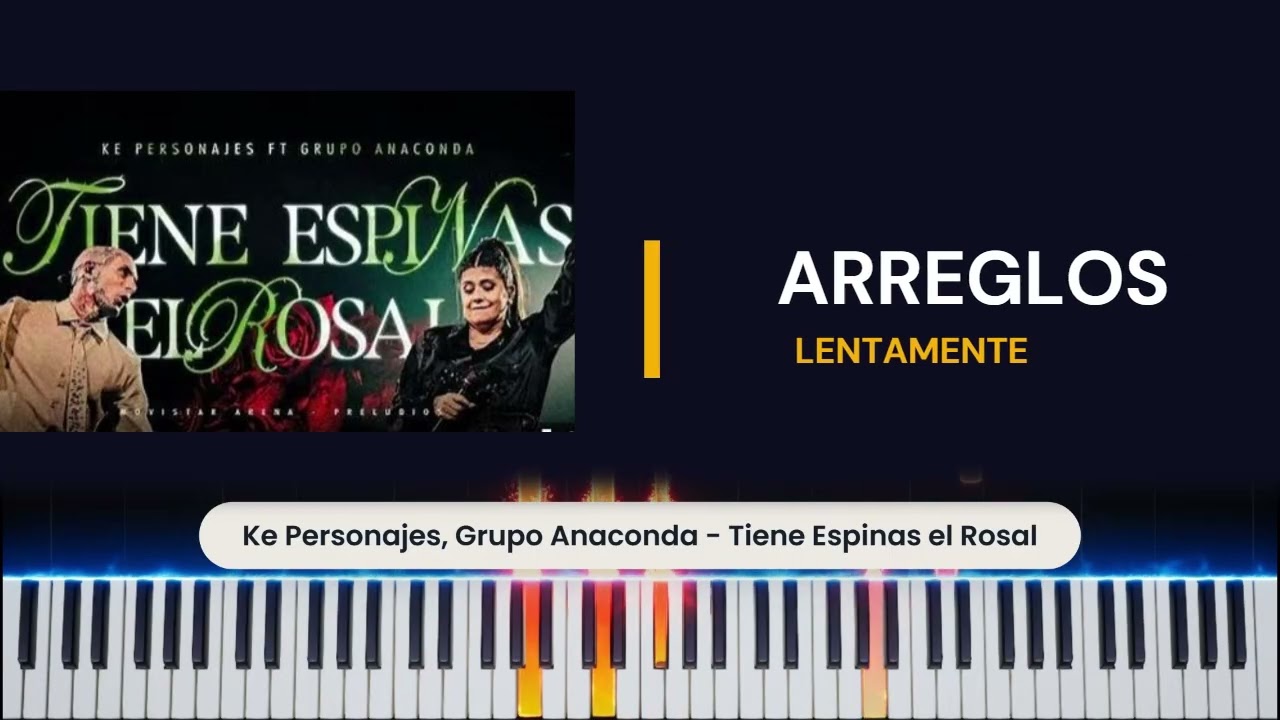 TUTORIAL TECLADO Ke Personajes, Grupo Anaconda - Tiene Espinas el Rosal