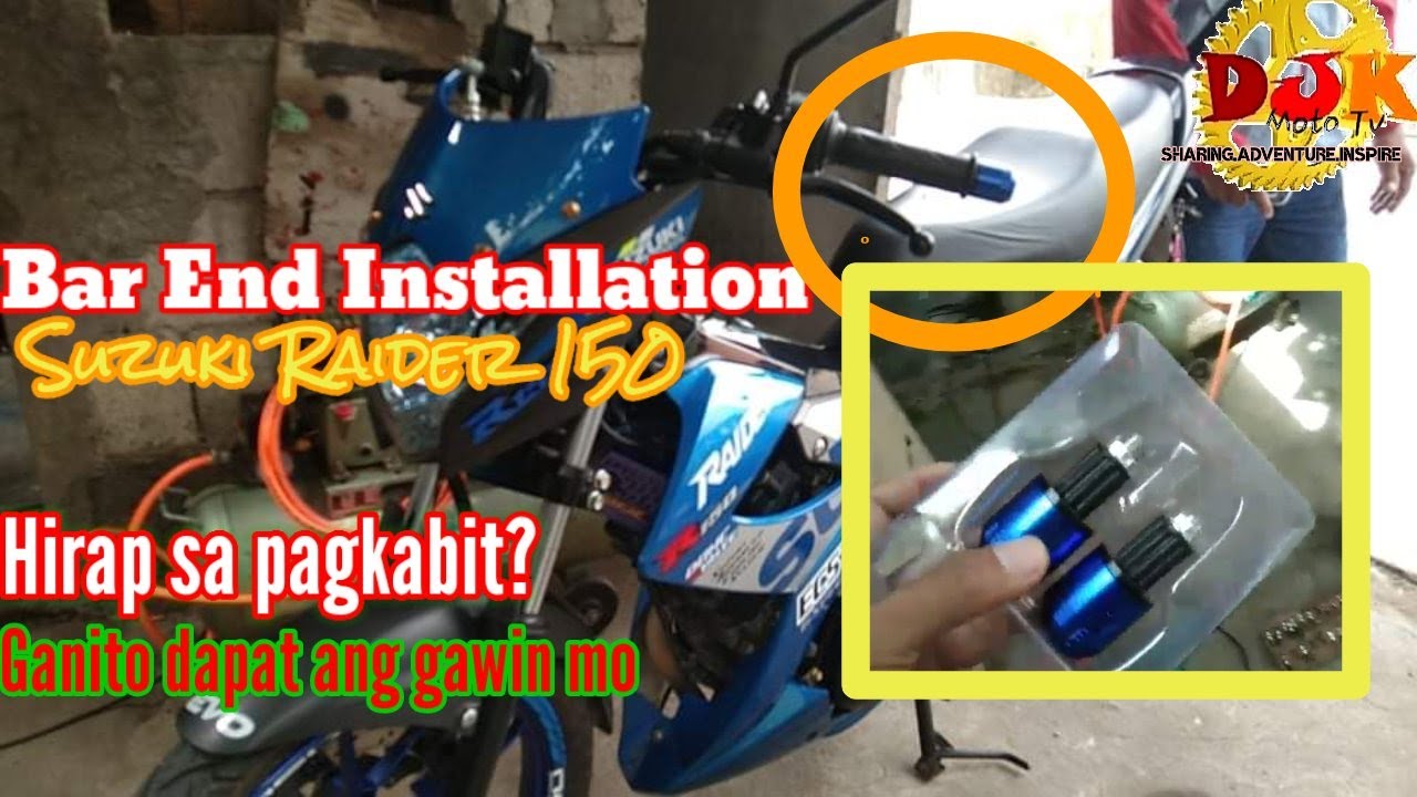 EP51- Installation ng Bar end sa Raider 150|Technique sa pagpalit ng bar end|by DJKMoto Tv