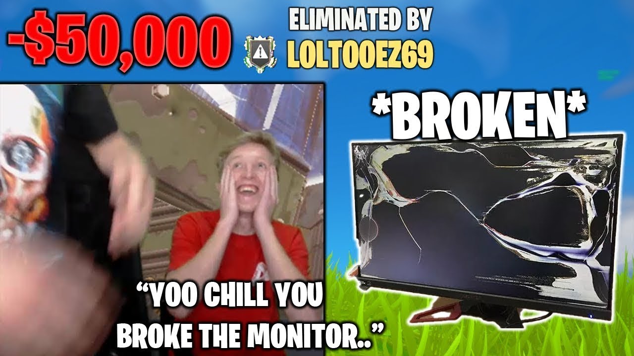 TFUE & RiceGum Breaks MONITOR After Losing $50,000 CHALLENGE BY W2S..! (Fortnite Moments)