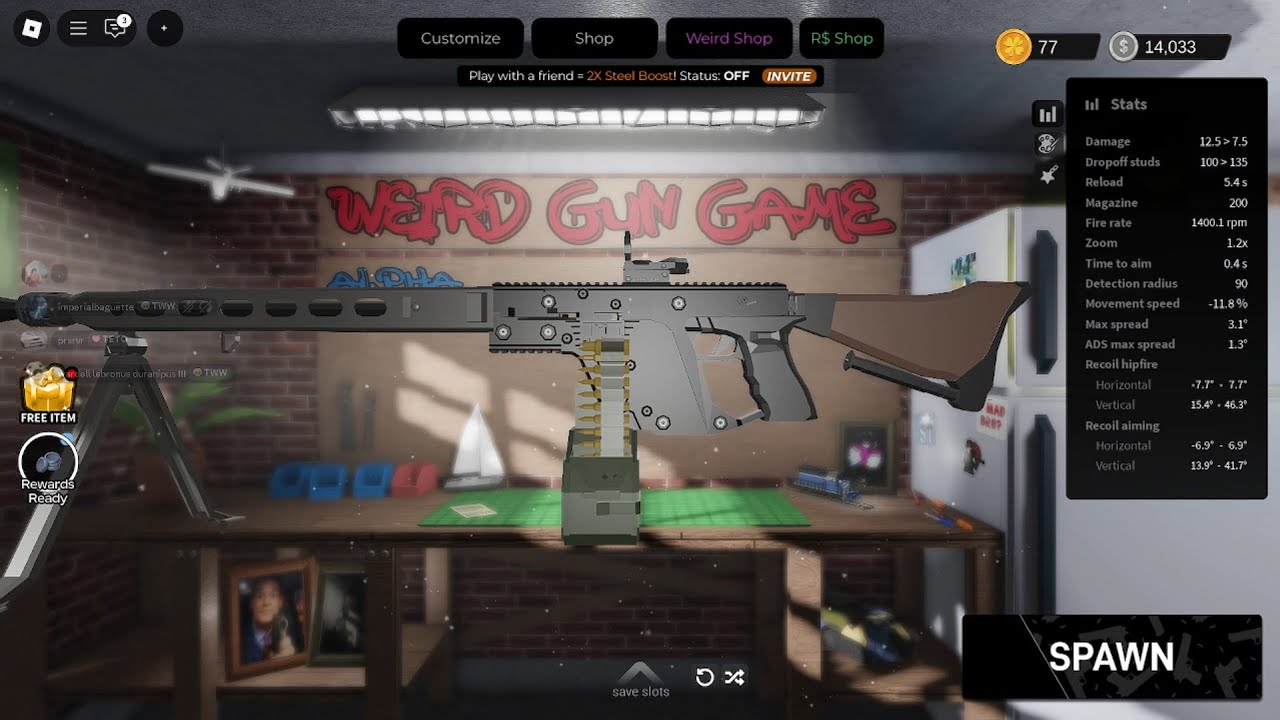 most stupid yet broken gun | WEIRD GUN GAME ROBLOX