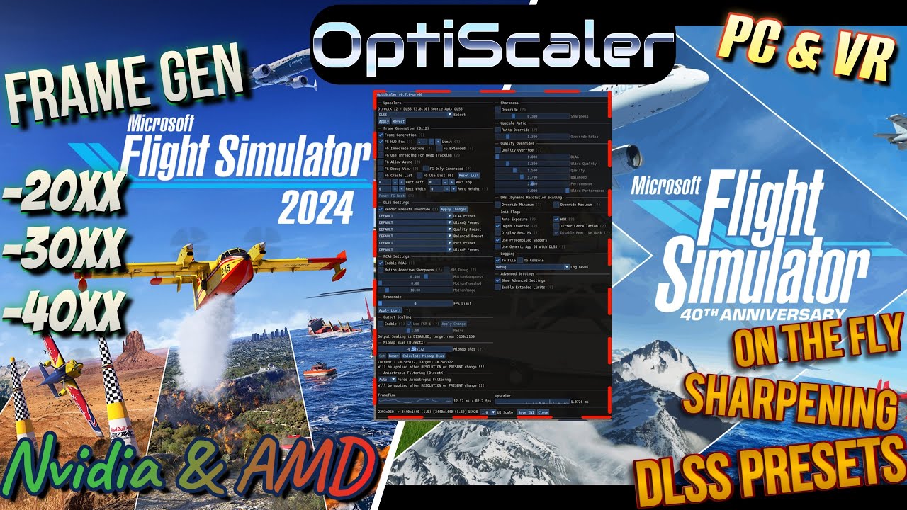 MSFS2020 & MSFS2024 *BEST* DLSS TOOL- FPS+, Clarity+, Performance+ Full tutorial-Time Stamped