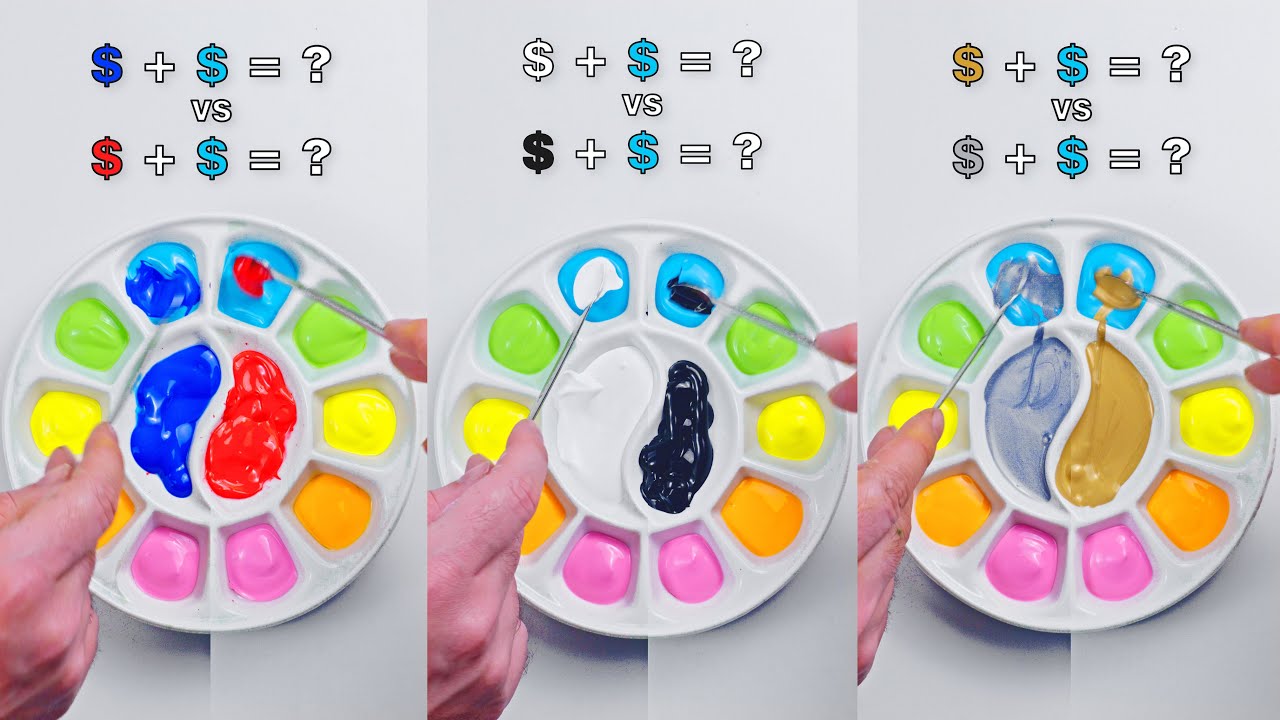 Colors 🎨 Vs Rainbow 🌈 Mix ASMR ! Guess the color ! #guessthecolor #asmr #satisfying