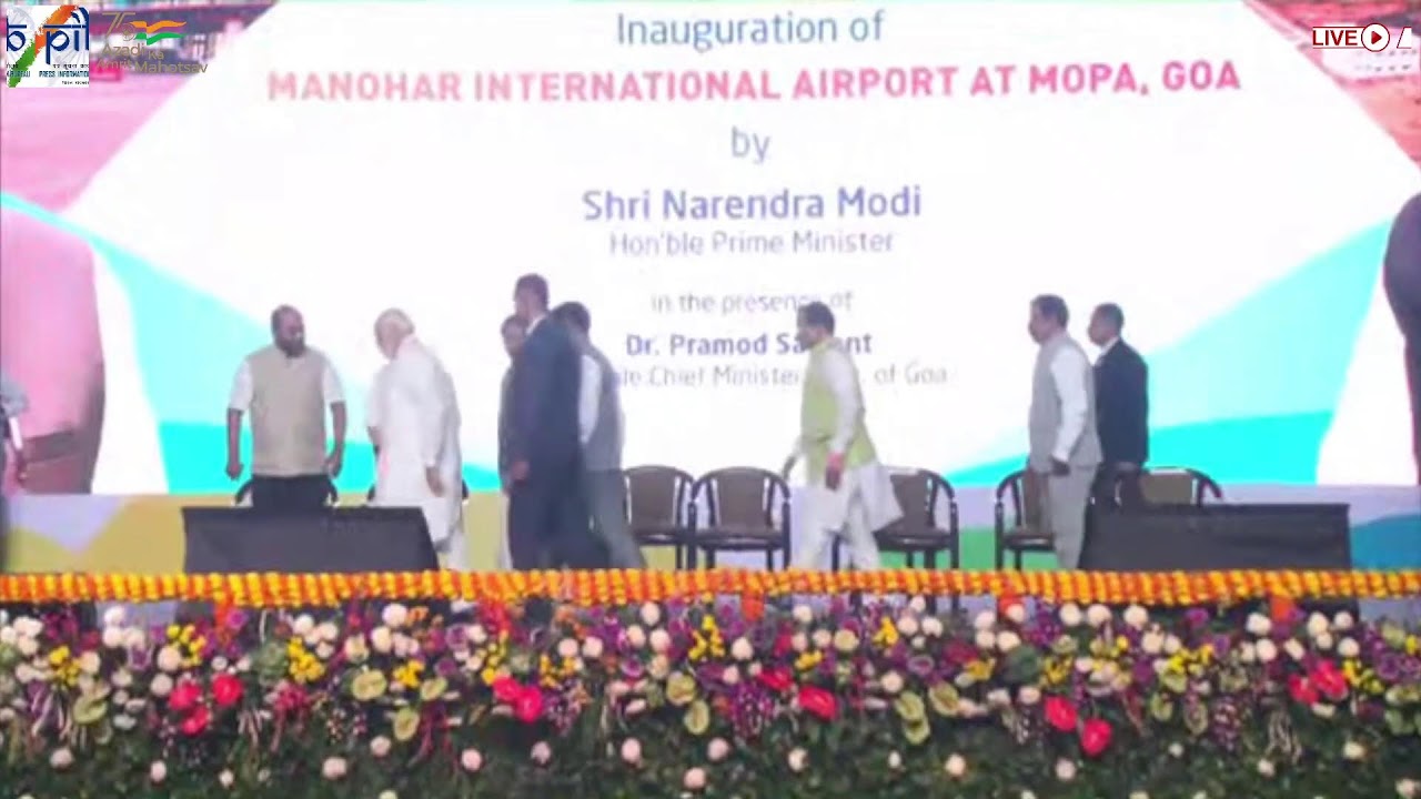 PM Narendra Modi inaugurates International Airport at Mopa, Goa