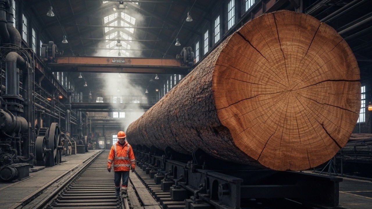 Cómo Cortan Troncos Gigantes en el Último Aserradero a Vapor de Estados Unidos