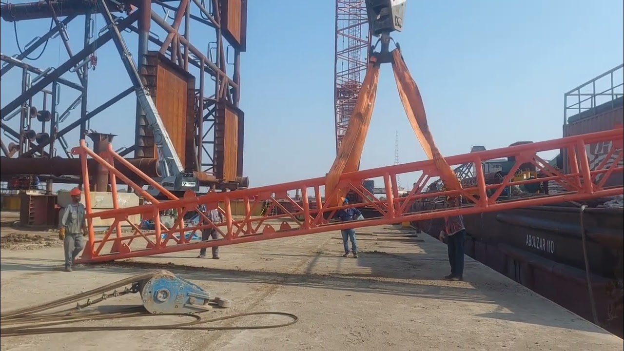 Giant Move: Safely Relocating the Heavy Barge’s Entrance Ladder!