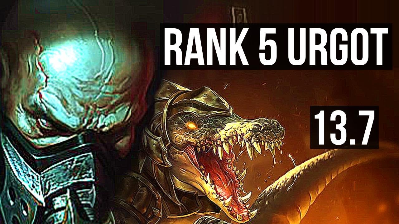 URGOT vs RENEKTON (TOP) | Rank 5 Urgot, 11/2/10, 700+ games, Godlike | KR Master | 13.7