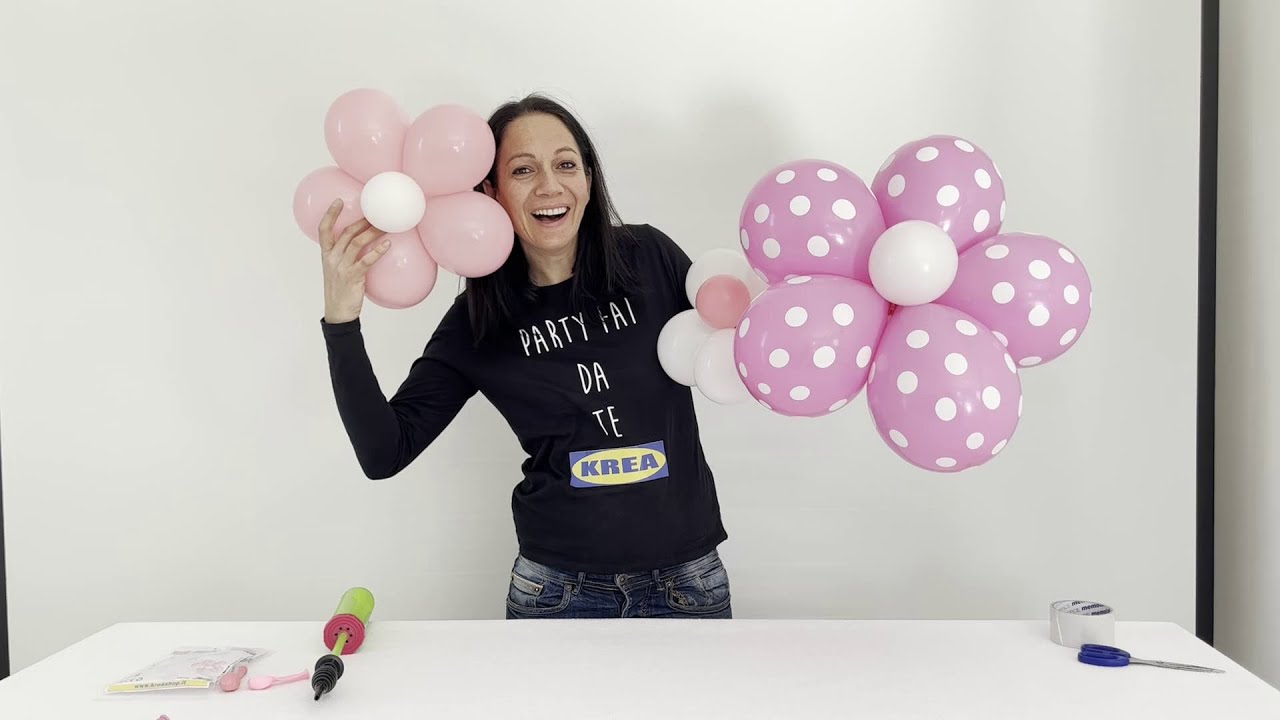 FIORI CON PALLONCINI. DECORAZIONE FAI-DA-TE