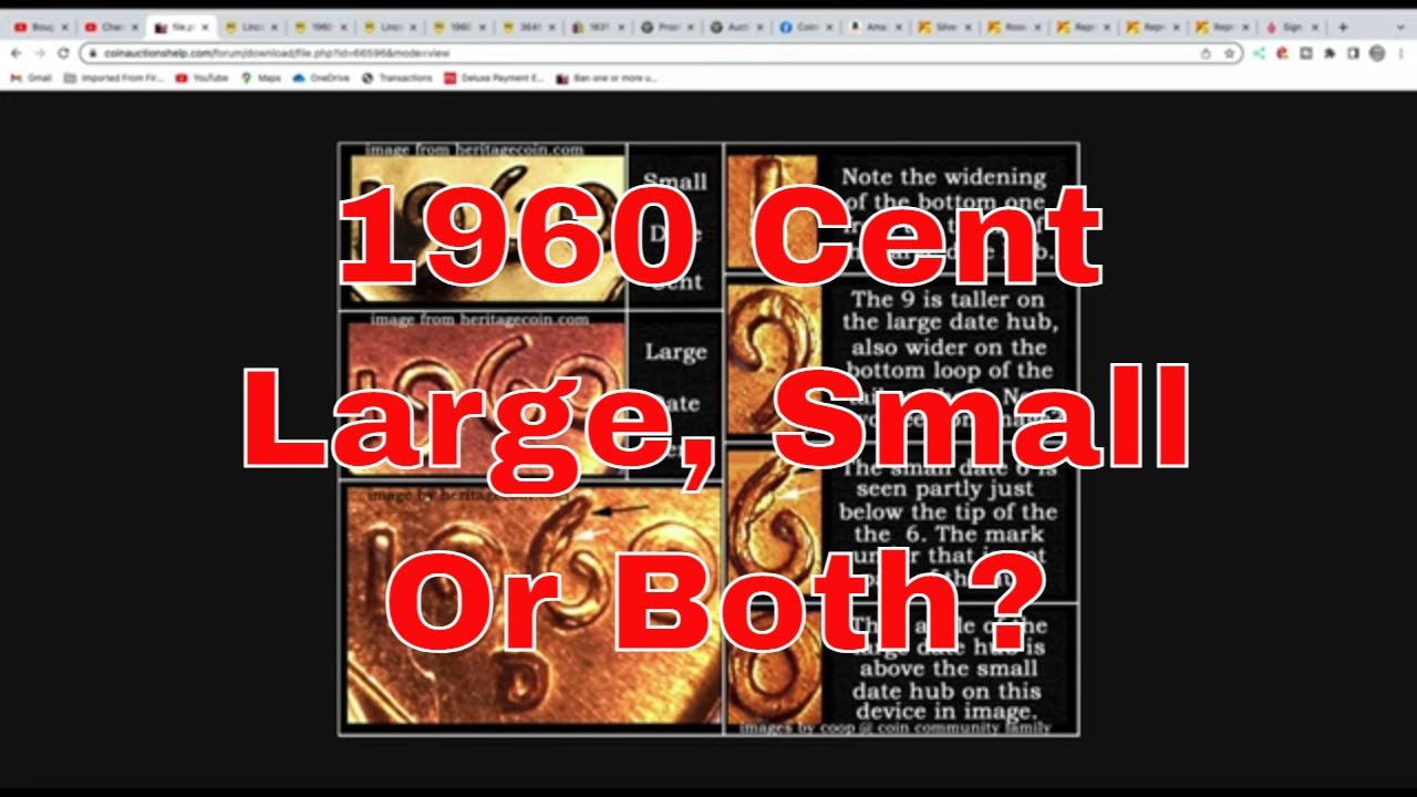 Is It 1960 Small Date Or Large Date Or Both? Which 1960 Penny Is Rare?
