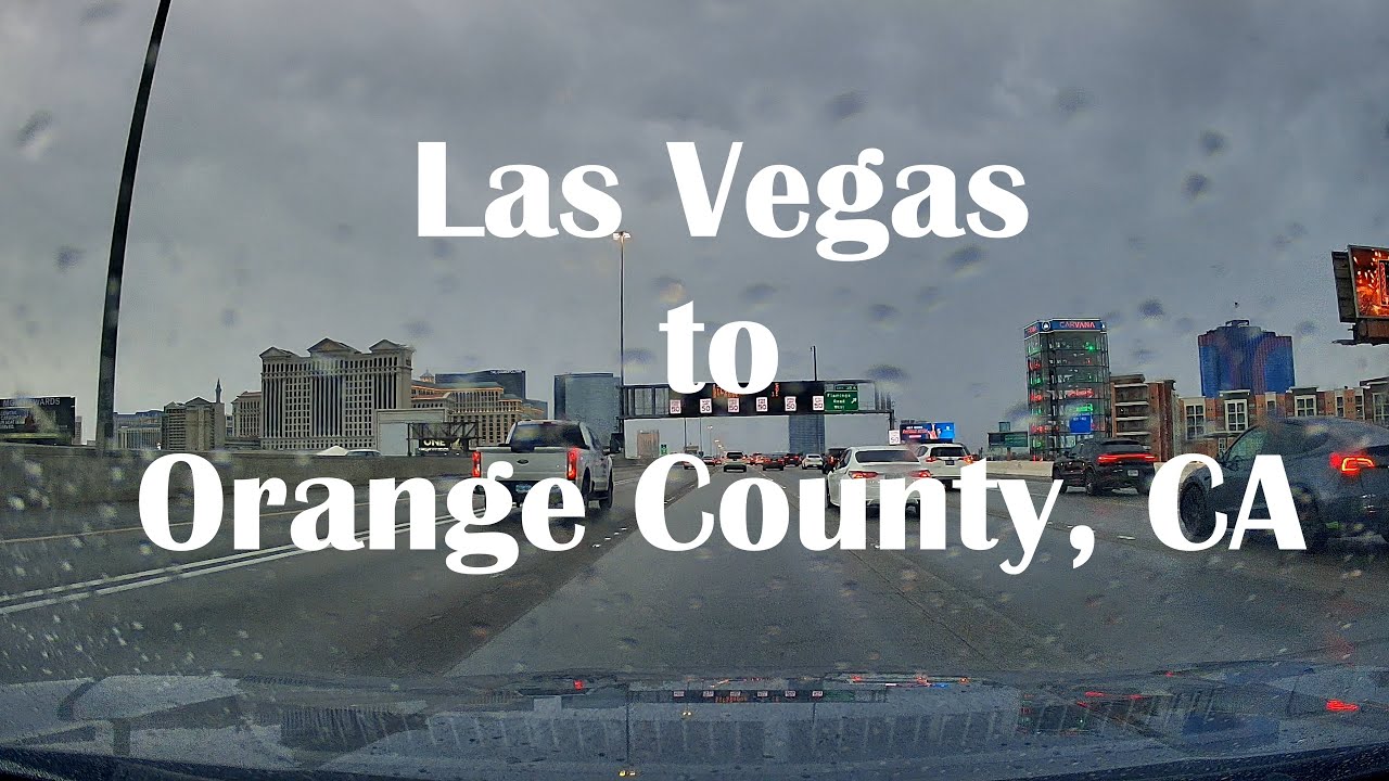 Rainy Christmas Eve Afternoon/Evening Drive - Las Vegas to Orange County, CA