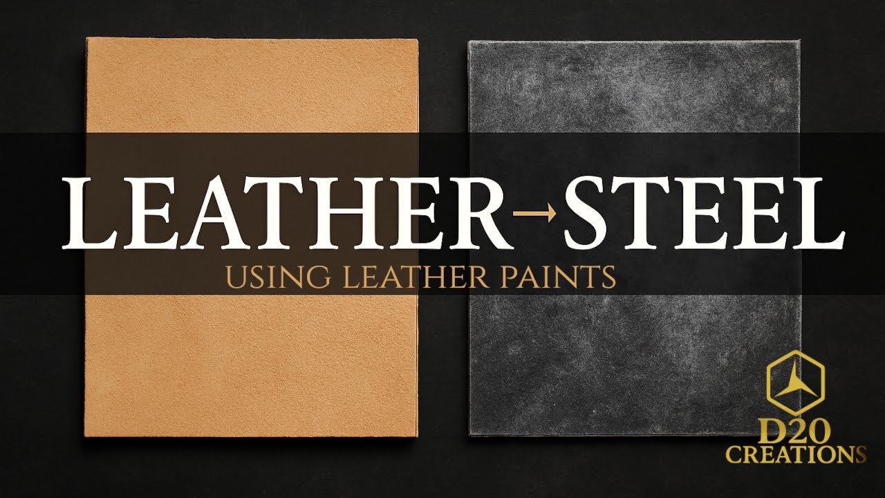 Turning Leather Into Metal (Pt 1: Using Leather Paints) | Leathercraft