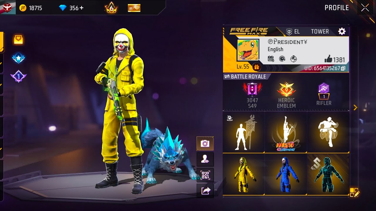 LvL 55 id collection 😍🤯🤯// free fire 