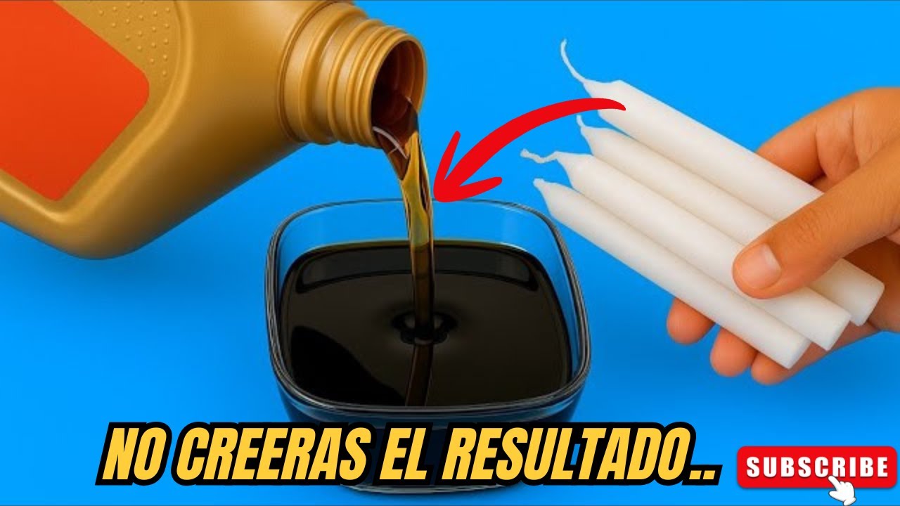 Mezcla CERA de VELA y ACEITE DE MOTOR USADO y DESCUBRE el TRUCO que NADIE TE CONTÓ..!!