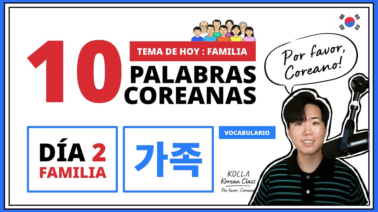 Vocabulario coreano | Familia: 10palabras (Nivel 1A)