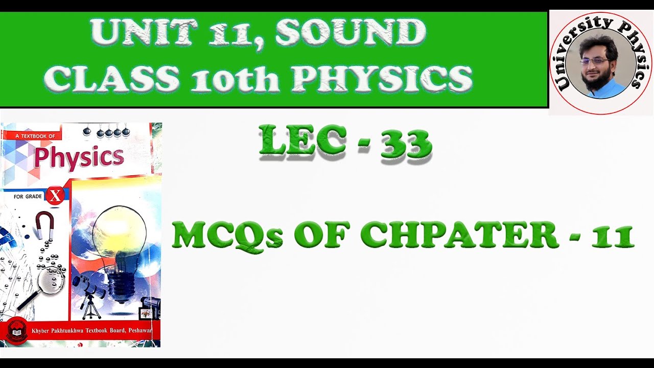 MCQs of unit 11 class 10 physics kpk textbook board