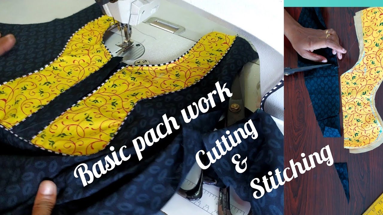Pach work zip model Nighty cutting & stitching in tamil