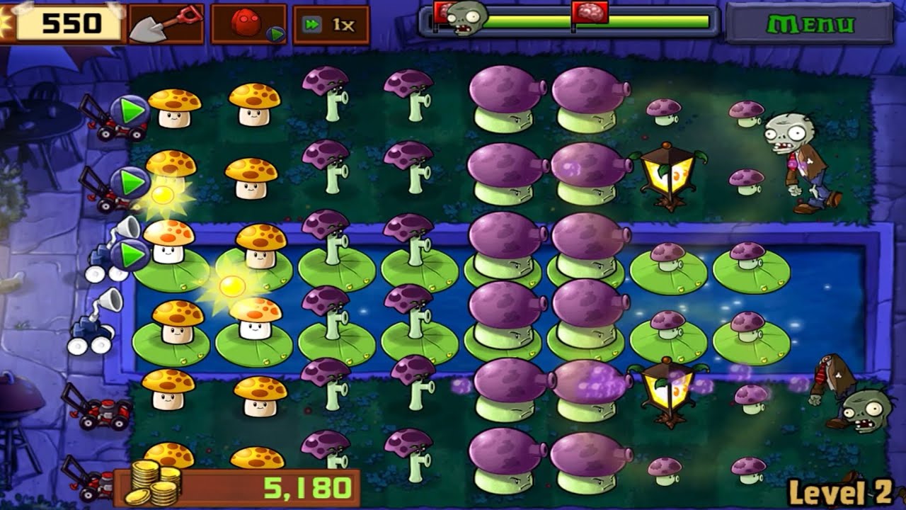 Plants vs. Zombies™ - Fog Level 1 - 5 Gameplay (2026)