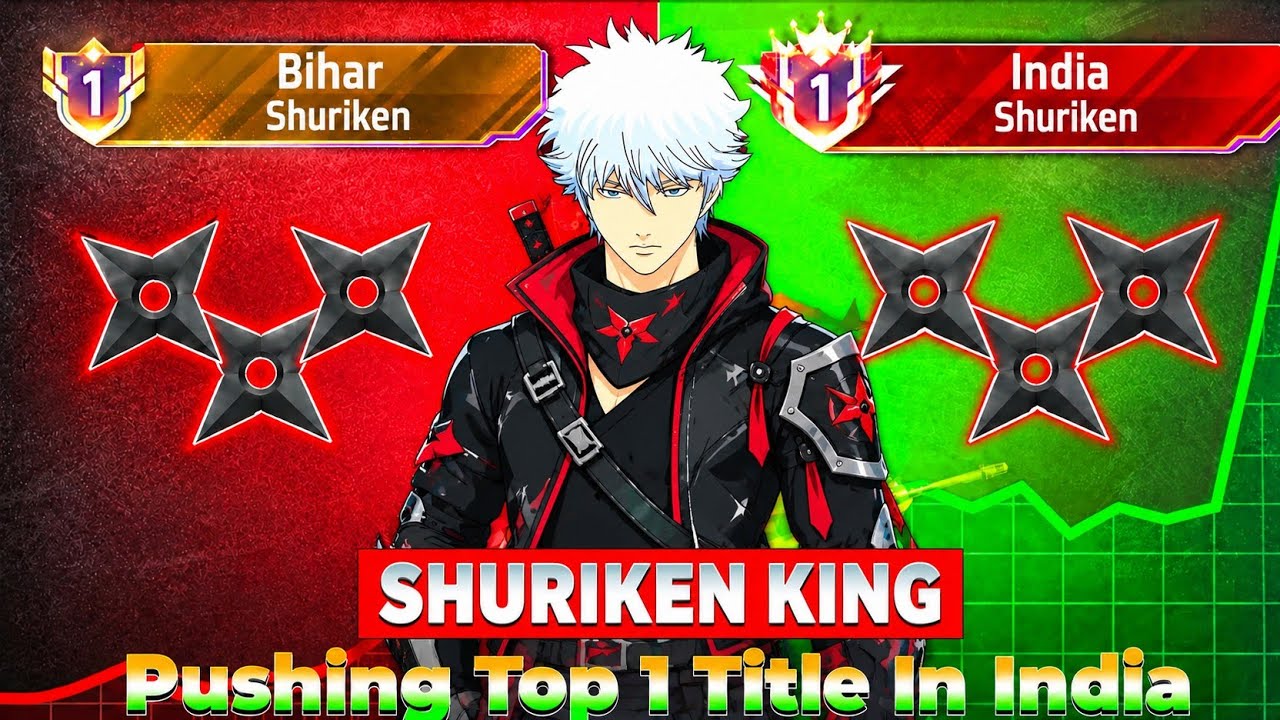 Pushing Top 1 India Title in ( LIGHT SHURIKEN ) 😨 | Solo Weapon Glory Push Tricks | Ep-2