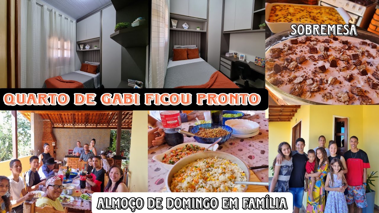 Ficou lindo demais o quarto♡ me surpreendeu o resultado/família toda reunida pro almoço o de domingo