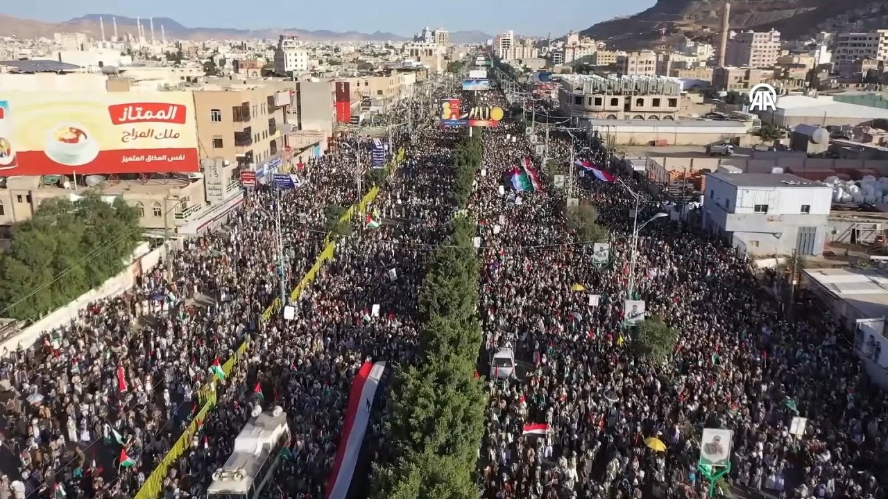 Demonstration in support of Palestine in Yemen