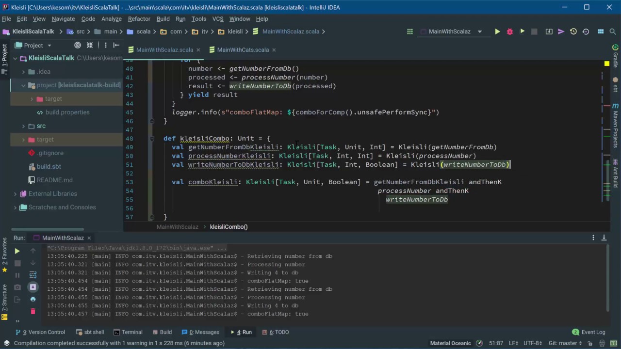 Scala Functional Composition and the Kleisli with Scalaz and Cats (Live coding by example)