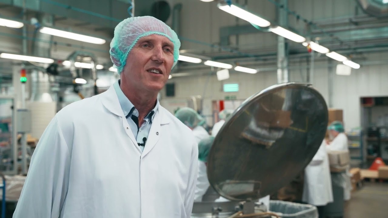 Our factory with Dave Bishop Neals Yard Remedies