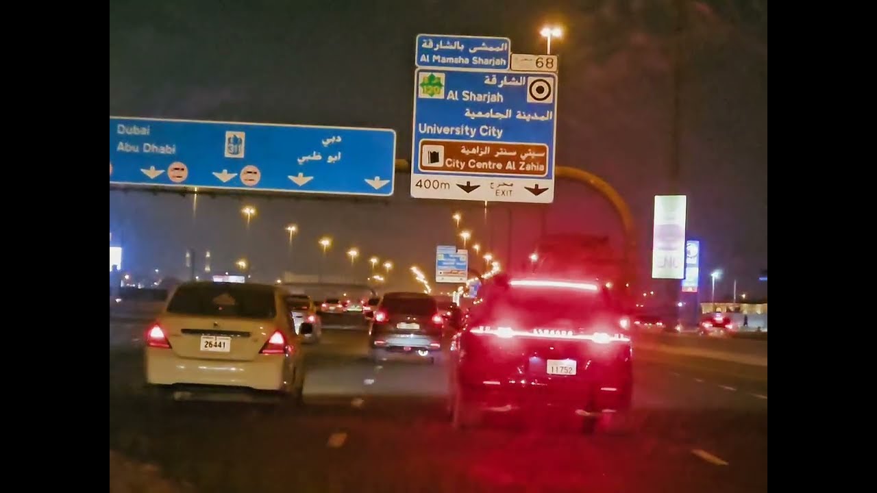 Sharjah Maliha Road beautiful view Sheikh Zayed Road #Dubai #Sharjah #road #viral 