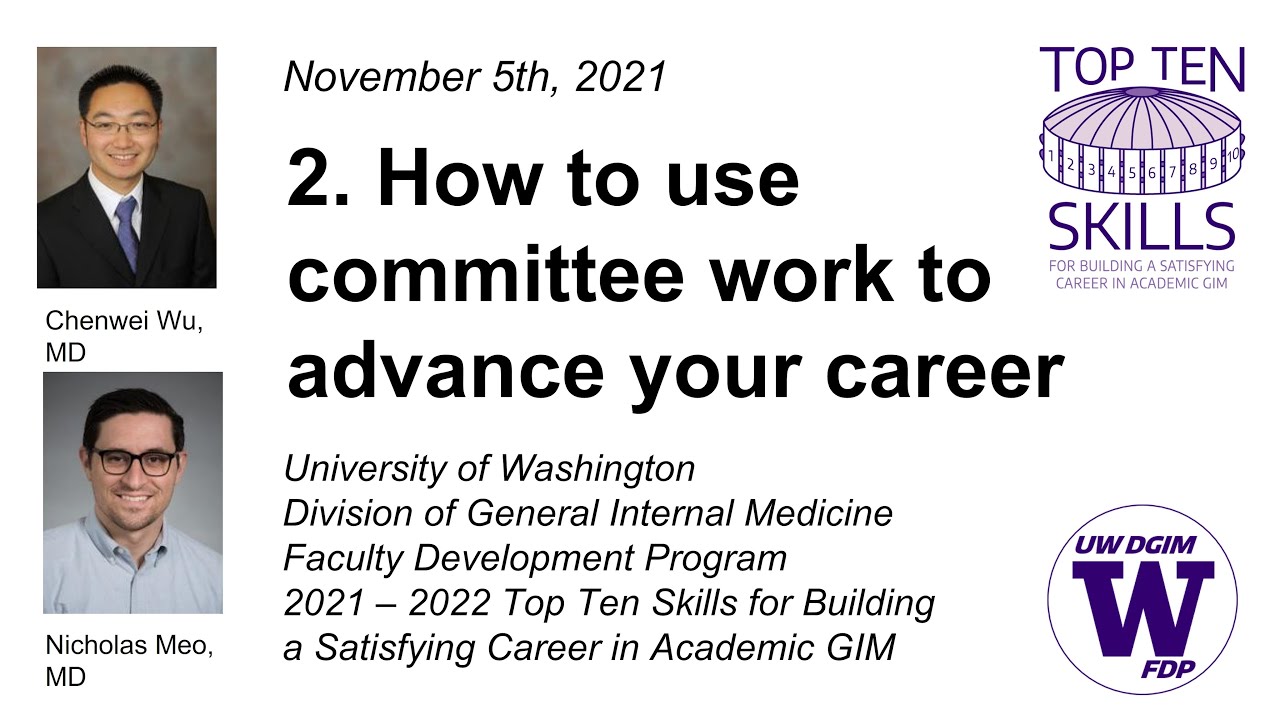 How to use committee work to advance your career