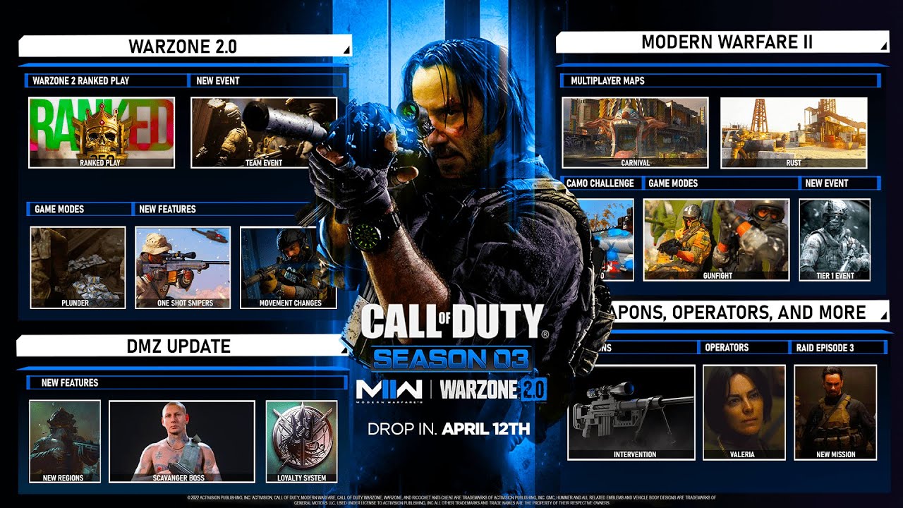 FULL MW2 SEASON 3 ROAD MAP UPDATE! (Battle Pass, Operators, Warzone 2 Ranked....) - Modern Warfare 2