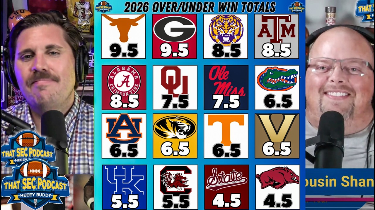 NCAA Tournament Selection Show & Debut 2026 SEC Over/Under Win Totals