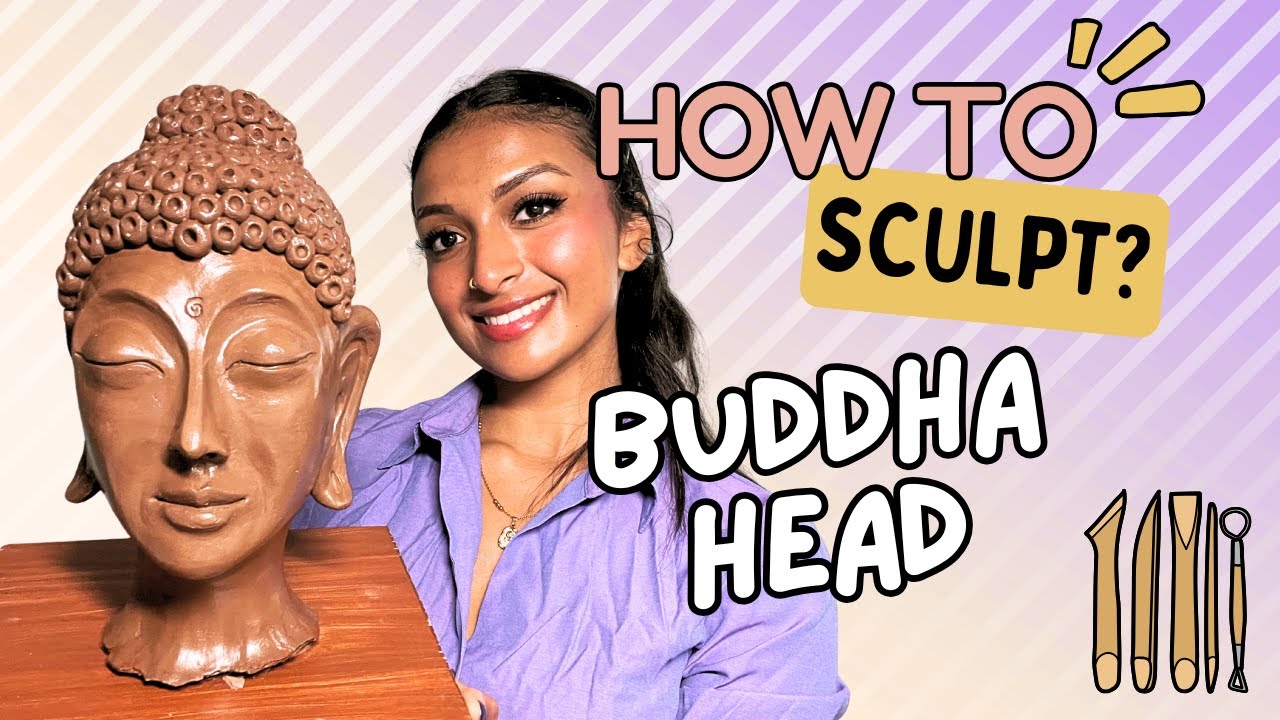 How to Sculpt a Buddha Head with Air-Dry Clay | Easy Sculpting Tutorial
