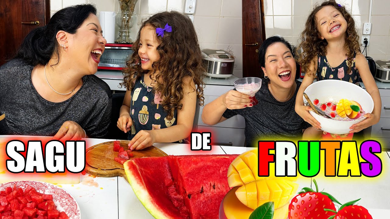 Fruit Sago - Maru and Emy in the kitchen