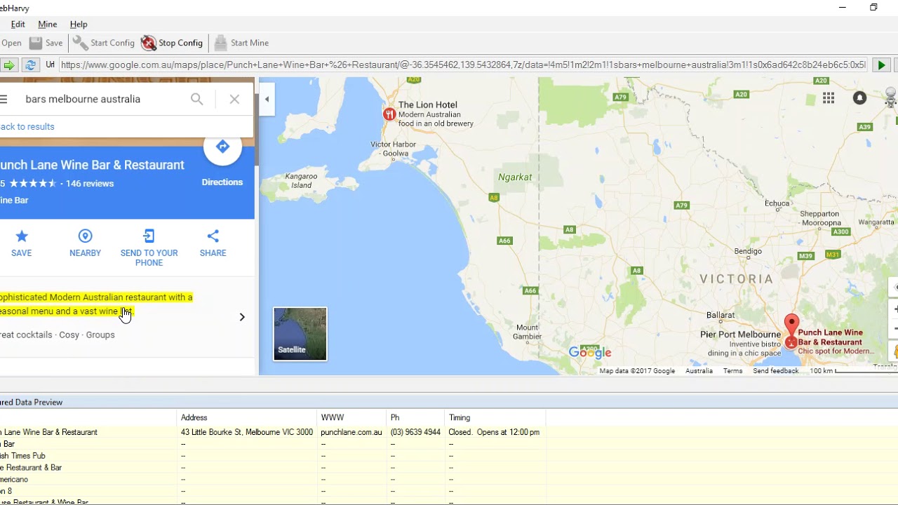 Extracting data from Google Maps | Webharvy