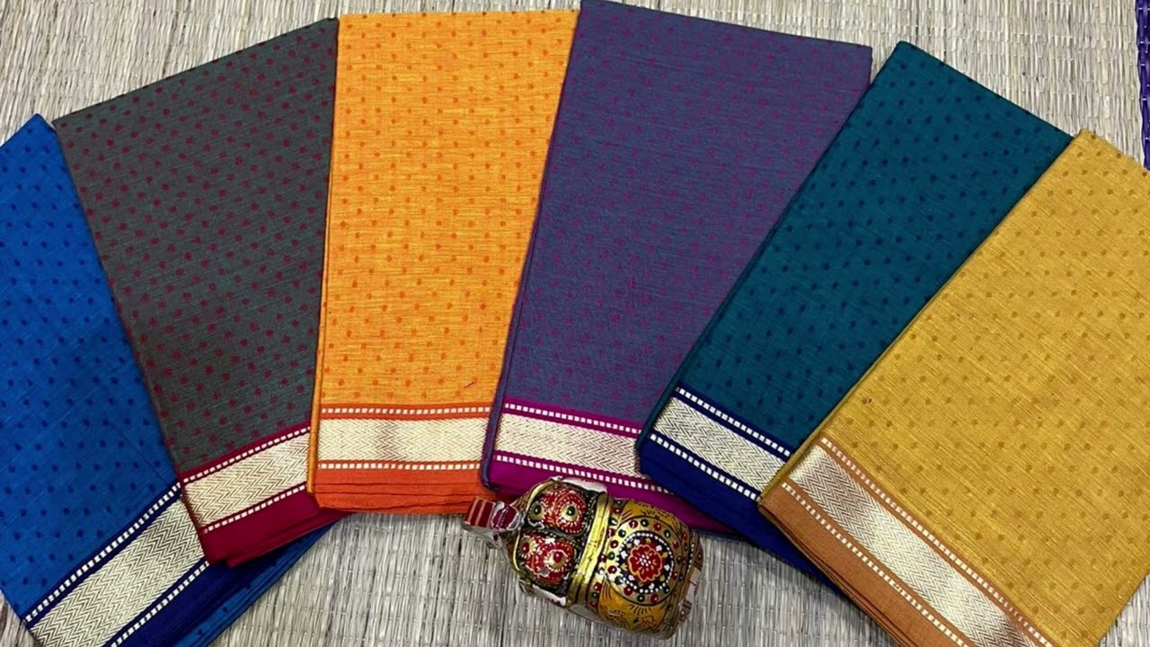 Mangalagiri pure cotton  blouse pieces with 1 meter cuts