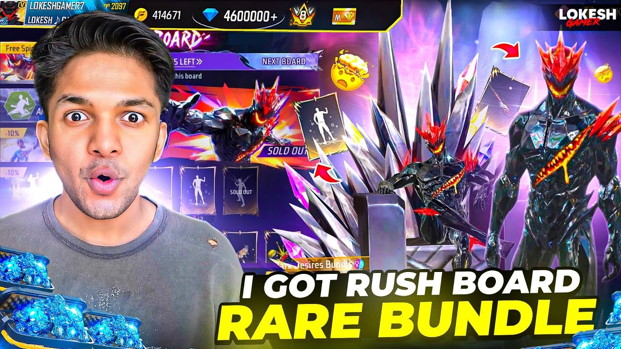 Free Fire Rush Board Legendary Event 1 Level To 7 Bundle 70,000 Diamonds 💎 Garena Free Fire 