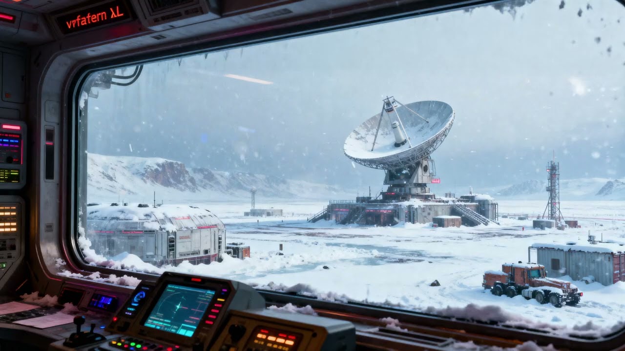 Winter Satellite Station Ambience | Futuristic Sci-Fi Soundscape