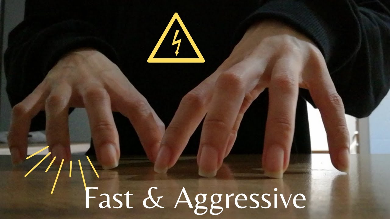 ASMR | Fast & Aggressive Table SCRATCHING and TAPPING 🔂▶️(no talking)