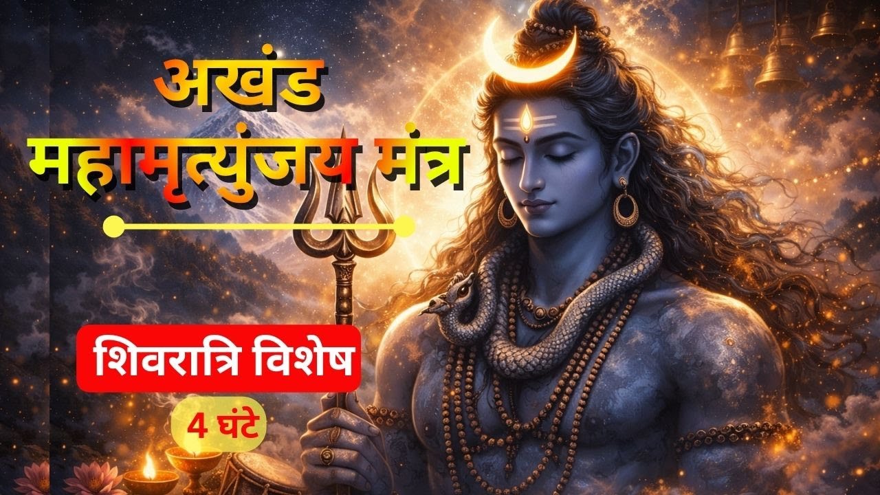 अखंड महामृत्युंजय मंत्र  4 घंटे निरंतर जप  Shivratri Special  Mahamrityunjaya Mantra 4 Hours