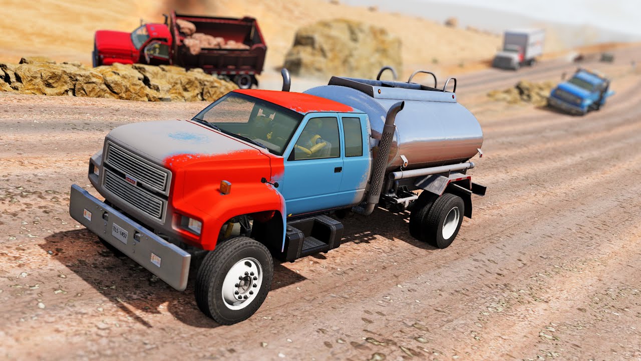BeamNG Drive - Racing & Crashing On The Long Wavy Desert Road #7