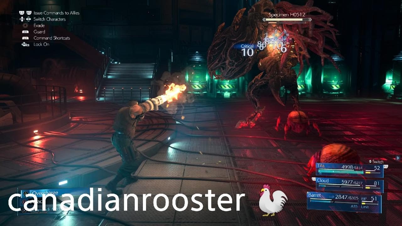 Beating Specimen H0512 on HARD, level 44! FINAL FANTASY VII REMAKE