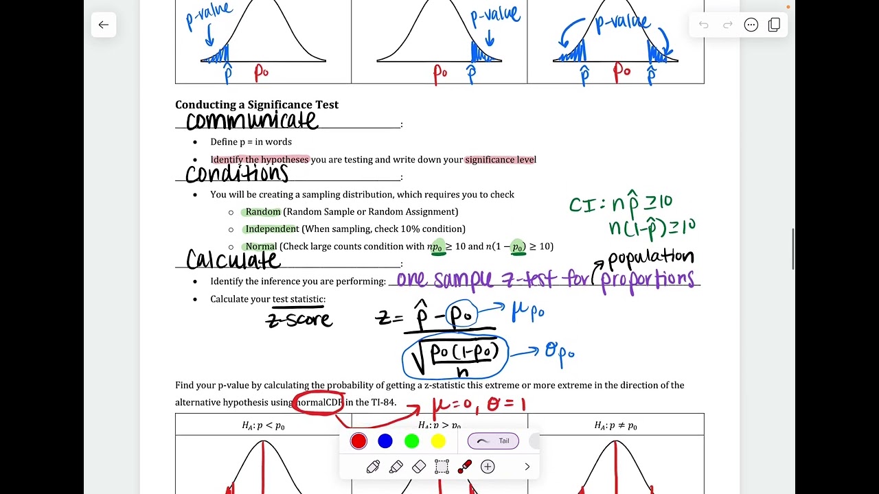 6.2 Significance Tests for Population Proportions 