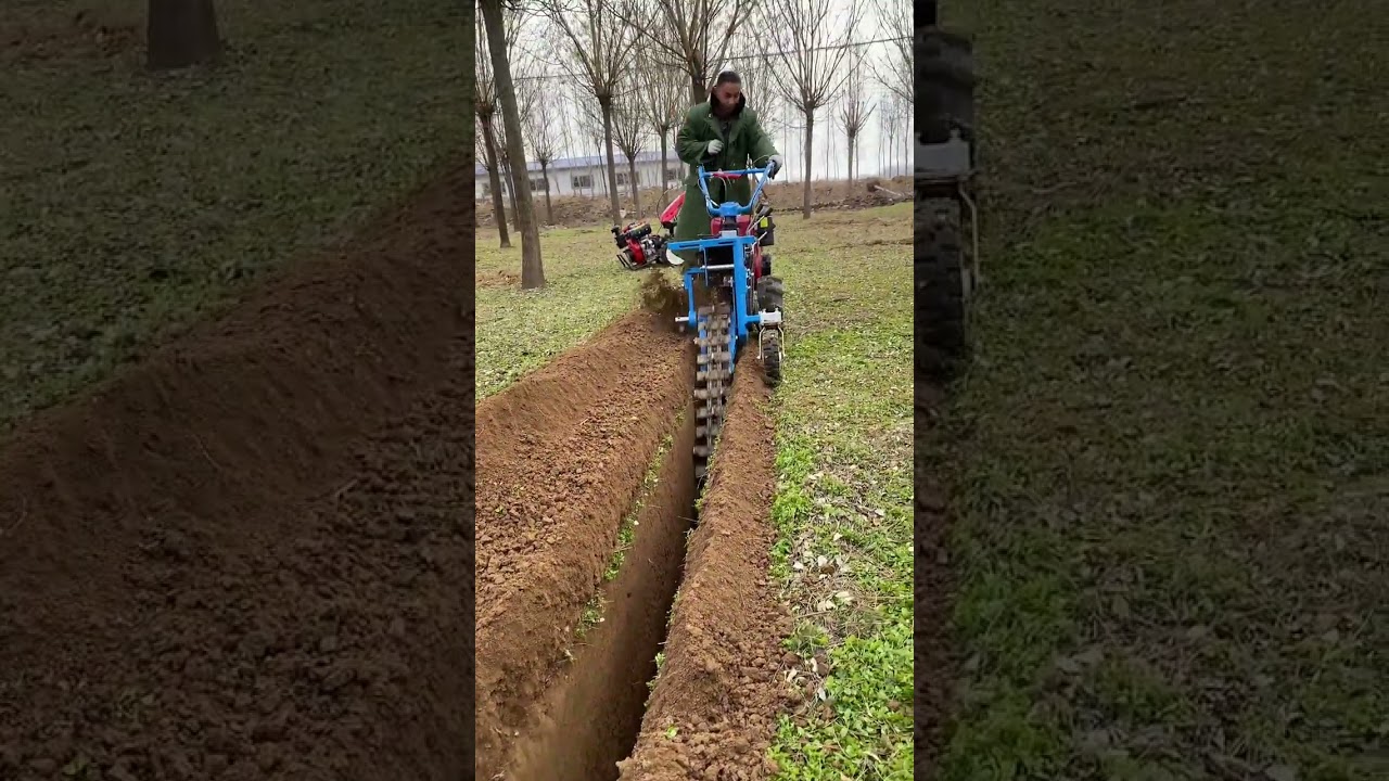 Chain trencher direct sales ChainTrencher#Orchard trencher, pipe burying trencher, this small trench
