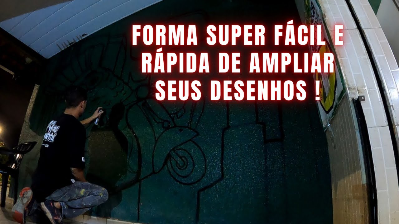 Como AMPLIAR DESENHOS COM um PROJETOR #art #grafite #graffiti