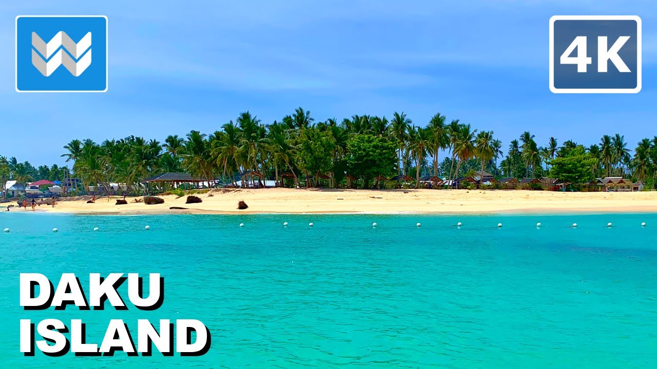 [4K] Daku Island in Siargao Island Philippines 🇵🇭 Island Hopping Walking Tour & Travel Guide