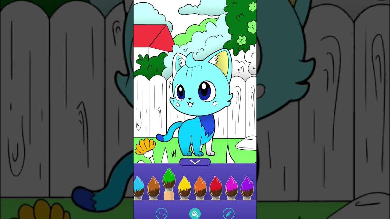 Cute Cat Coloring for Kids 🎨 | Fun & Relaxing Short Video